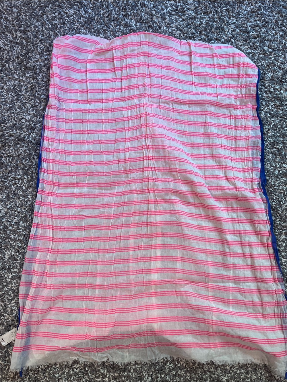 Joe Fresh Pink and White Striped Scarf Wrap